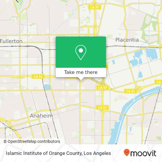 Mapa de Islamic Institute of Orange County