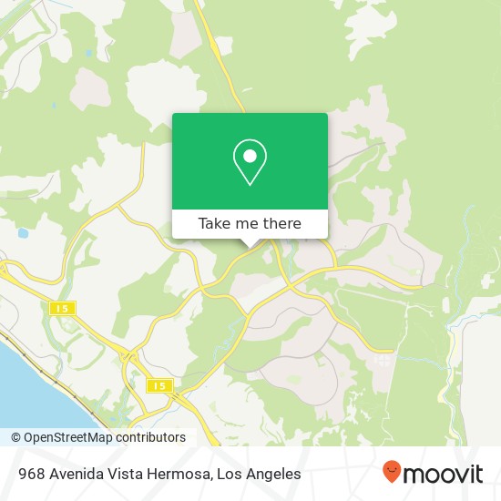 968 Avenida Vista Hermosa map