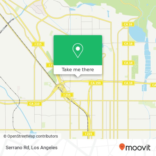 Serrano Rd map