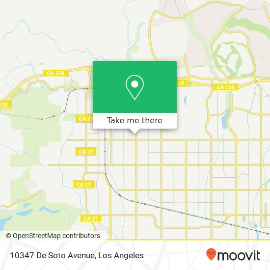 10347 De Soto Avenue map