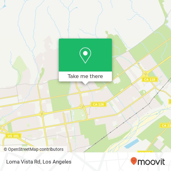 Loma Vista Rd map
