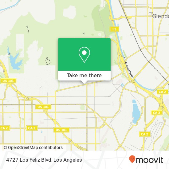 4727 Los Feliz Blvd map