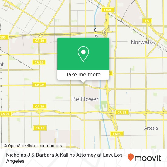 Nicholas J & Barbara A Kallins Attorney at Law map