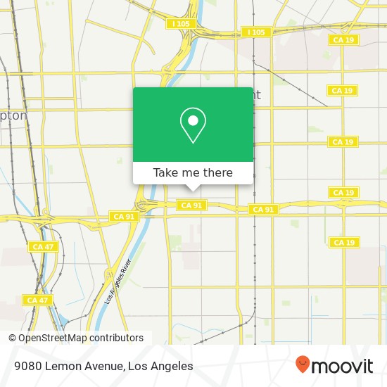 9080 Lemon Avenue map