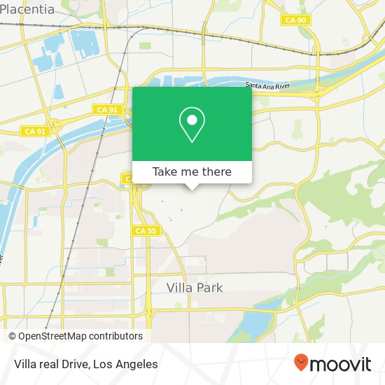 Villa real Drive map