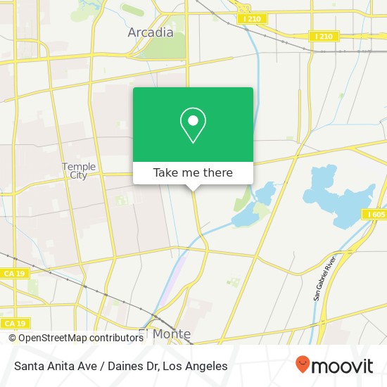 Mapa de Santa Anita Ave / Daines Dr