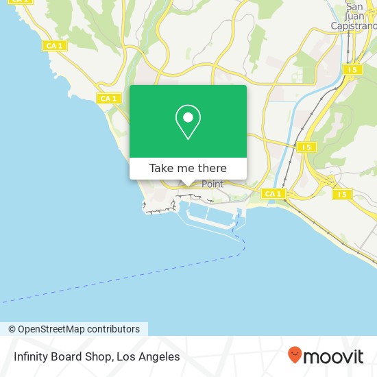 Mapa de Infinity Board Shop, 24382 Del Prado Ave Dana Point, CA 92629