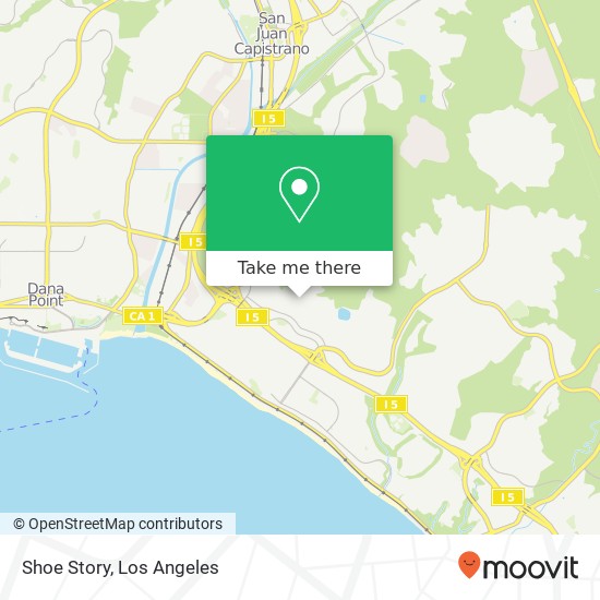 Mapa de Shoe Story, 4001 Via Manzana San Clemente, CA 92673