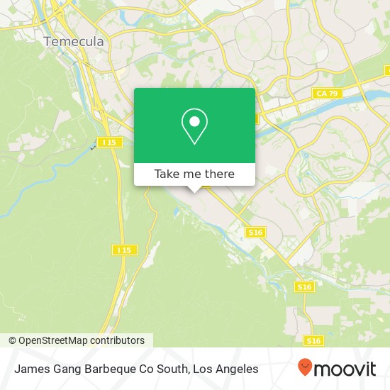 Mapa de James Gang Barbeque Co South, 45315 Esmerado Ct Temecula, CA 92592