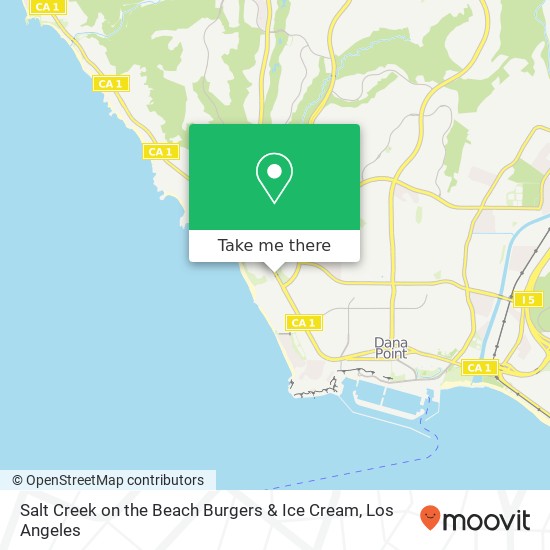 Mapa de Salt Creek on the Beach Burgers & Ice Cream, 33333 Pacific Coast Hwy Dana Point, CA 92629