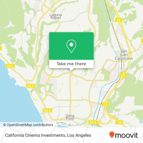 Mapa de California Cinema Investments