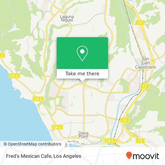 Mapa de Fred's Mexican Cafe, 32431 Golden Lantern Laguna Niguel, CA 92677