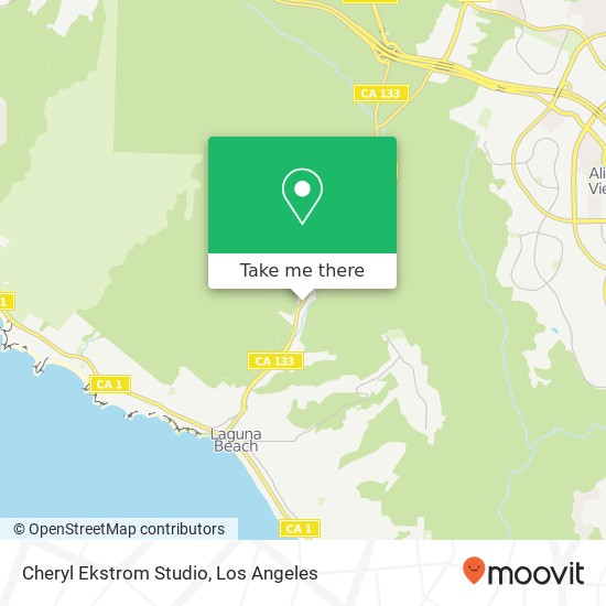 Mapa de Cheryl Ekstrom Studio, 2135 Laguna Canyon Rd Laguna Beach, CA 92651