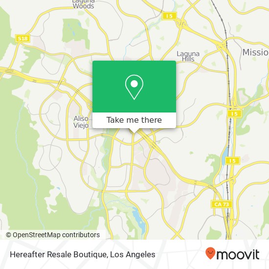 Mapa de Hereafter Resale Boutique, 26882 La Paz Rd Aliso Viejo, CA 92656