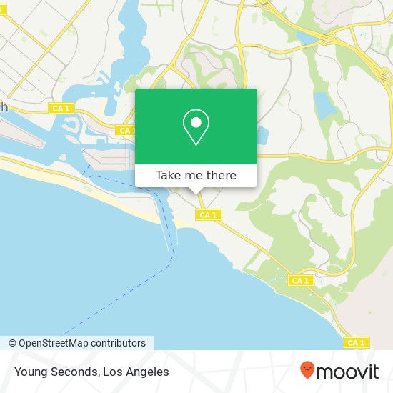 Mapa de Young Seconds, 436 Heliotrope Ave Corona del Mar, CA 92625
