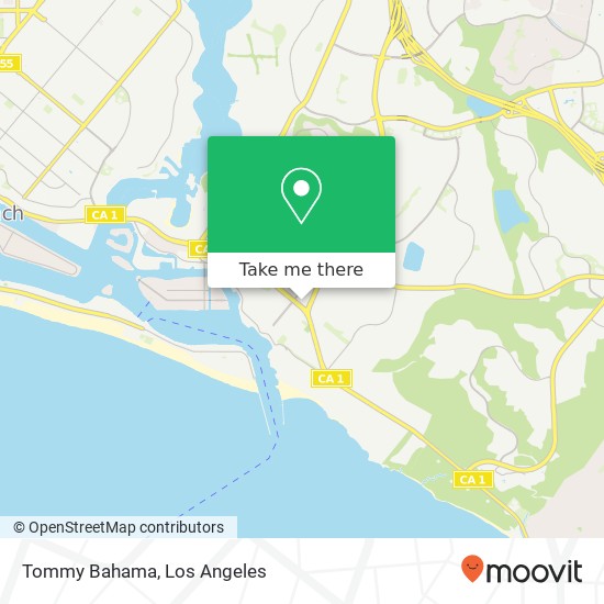 Mapa de Tommy Bahama, 854 Avocado Ave Newport Beach, CA 92660