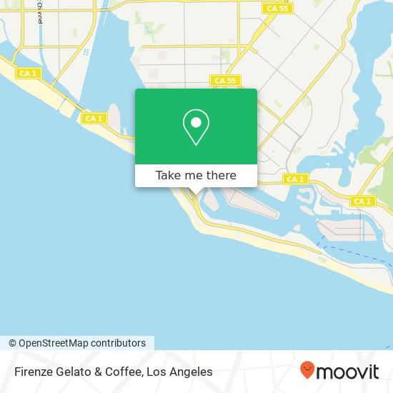 Mapa de Firenze Gelato & Coffee, 2810 Newport Blvd Newport Beach, CA 92663
