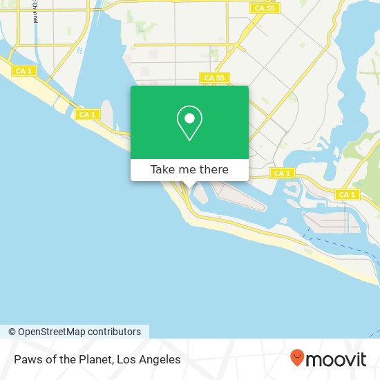 Mapa de Paws of the Planet, 2813 Lafayette Rd Newport Beach, CA 92663