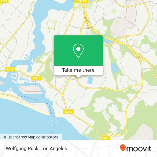 Mapa de Wolfgang Puck, 1660 San Miguel Dr Newport Beach, CA 92660