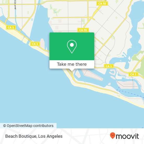 Mapa de Beach Boutique, 2820 Newport Blvd Newport Beach, CA 92663