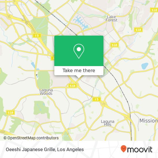 Mapa de Oeeshi Japanese Grille, 23775 El Toro Rd Lake Forest, CA 92630