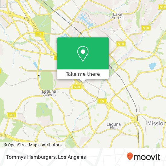 Mapa de Tommys Hamburgers, 24310 Swartz Dr Lake Forest, CA 92630