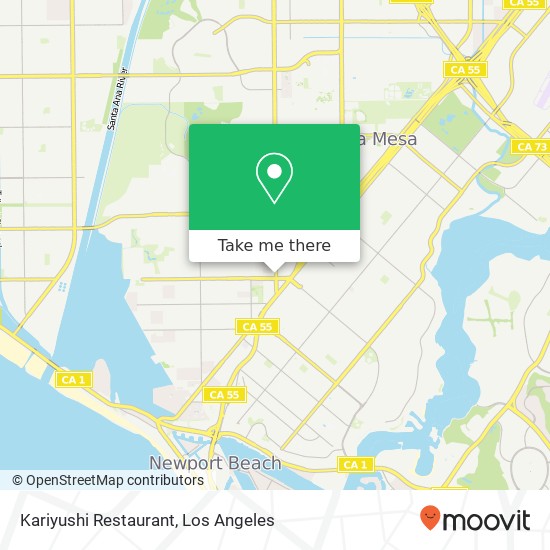 Kariyushi Restaurant, 1907 Harbor Blvd Costa Mesa, CA 92627 map