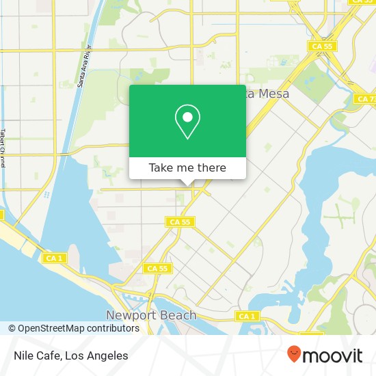 Mapa de Nile Cafe, 528 W 19th St Costa Mesa, CA 92627