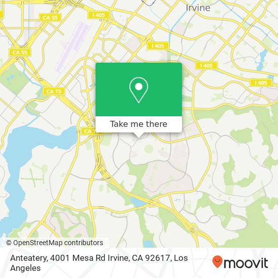 Mapa de Anteatery, 4001 Mesa Rd Irvine, CA 92617
