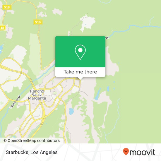 Mapa de Starbucks, 21672 Plano Trabuco Rd Rancho Santa Margarita, CA 92679