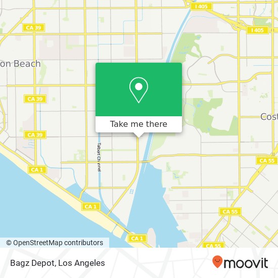 Mapa de Bagz Depot, 21062 Brookhurst St Huntington Beach, CA 92646