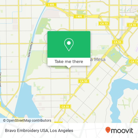 Mapa de Bravo Embroidery USA, 2299 Harbor Blvd Costa Mesa, CA 92626