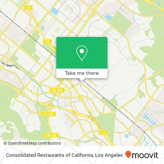 Mapa de Consolidated Restaurants of California, 15375 Barranca Pkwy Irvine, CA 92618