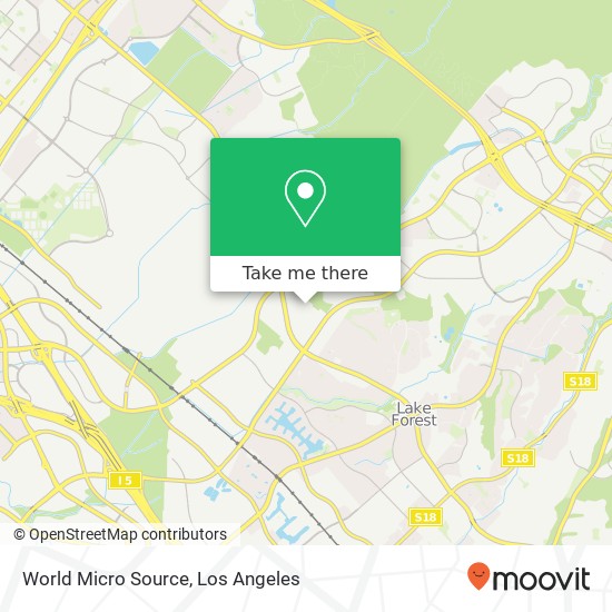 Mapa de World Micro Source, 24 Hammond Irvine, CA 92618