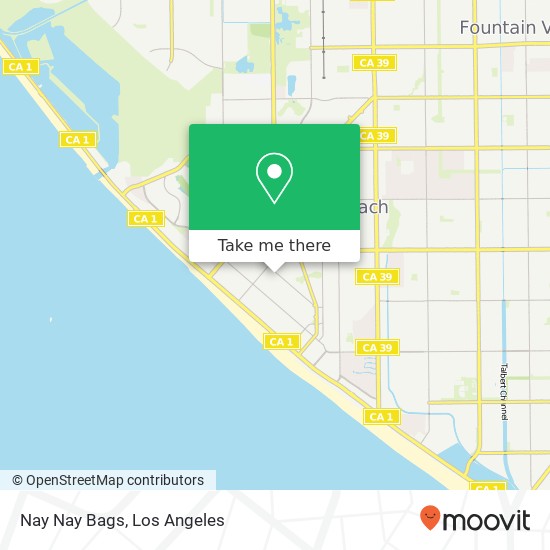 Mapa de Nay Nay Bags, 617 15th St Huntington Beach, CA 92648