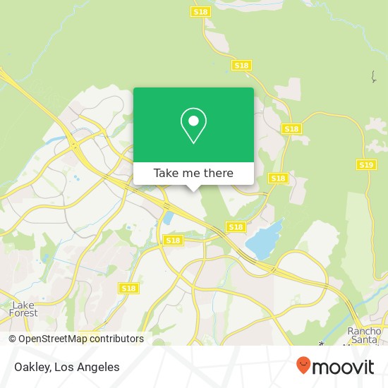 Mapa de Oakley, 1 Icon Lake Forest, CA 92610