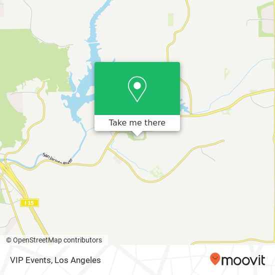 Mapa de VIP Events, 31580 Railroad Canyon Rd Canyon Lake, CA 92587