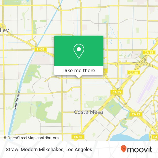 Mapa de Straw: Modern Milkshakes, 1215 Baker St Costa Mesa, CA 92626