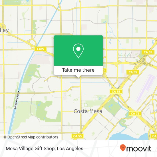 Mapa de Mesa Village Gift Shop, 1215 Baker St Costa Mesa, CA 92626