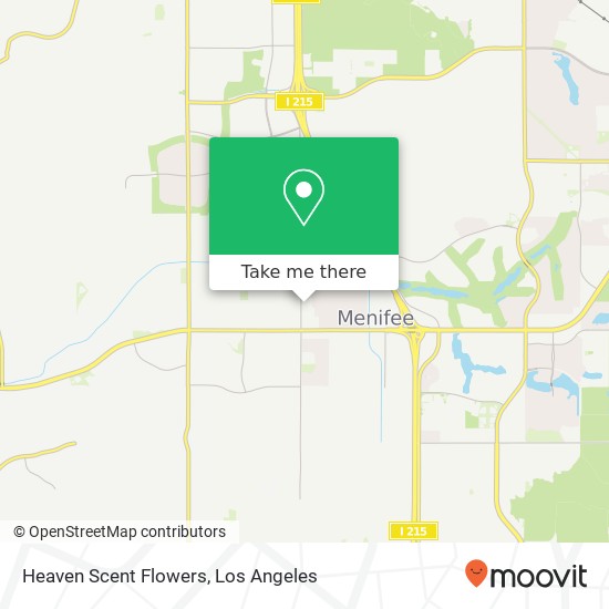 Mapa de Heaven Scent Flowers, 29800 Bradley Rd Sun City, CA 92586