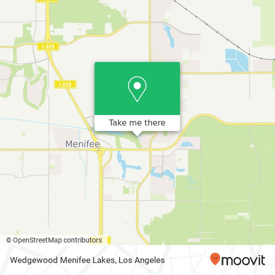 Mapa de Wedgewood Menifee Lakes