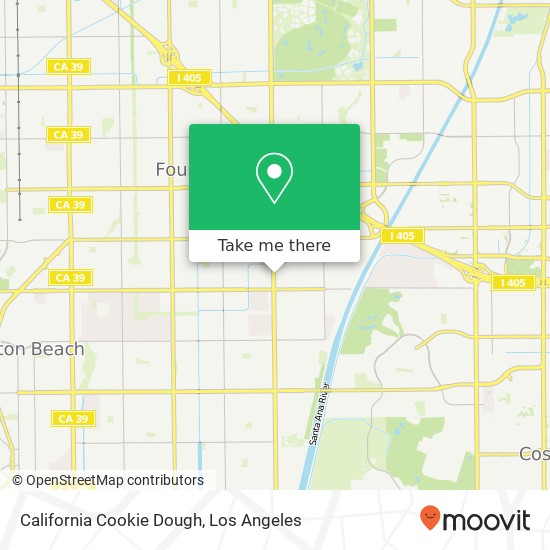 Mapa de California Cookie Dough, 18854 Brookhurst St Fountain Valley, CA 92708