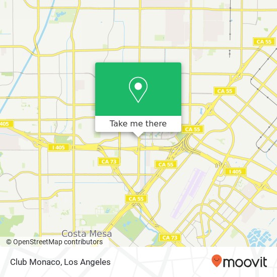 Mapa de Club Monaco, 3333 Bristol St Costa Mesa, CA 92626