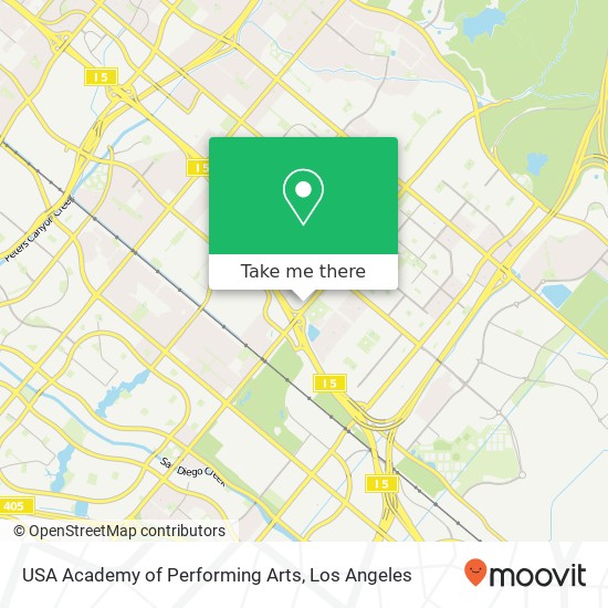 USA Academy of Performing Arts map