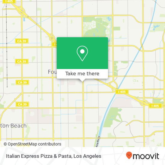 Mapa de Italian Express Pizza & Pasta, 18225 Brookhurst St Fountain Valley, CA 92708