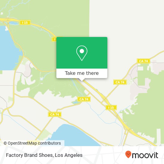 Factory Brand Shoes, 17600 Collier Ave Lake Elsinore, CA 92530 map