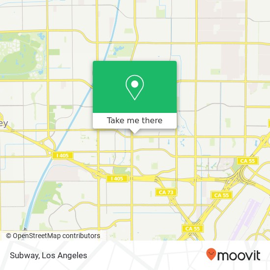 Mapa de Subway, 2801 W MacArthur Blvd Santa Ana, CA 92704