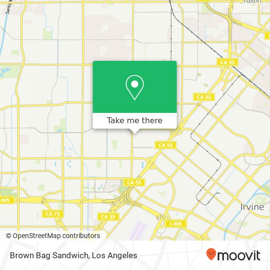 Mapa de Brown Bag Sandwich, 111 E Garry Ave Santa Ana, CA 92707