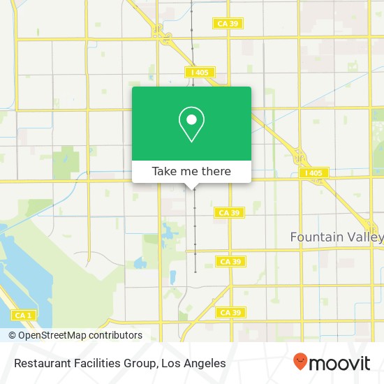 Mapa de Restaurant Facilities Group, 17152 Palmdale Ln Huntington Beach, CA 92647