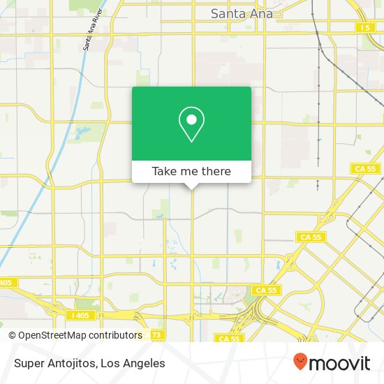 Mapa de Super Antojitos, 2510 S Bristol St Santa Ana, CA 92704